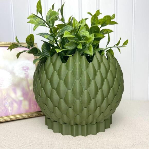 The Dragonscale Planter Pot 02, Indoor Flower Pot, Tabletop Planter - Picture 1 of 10